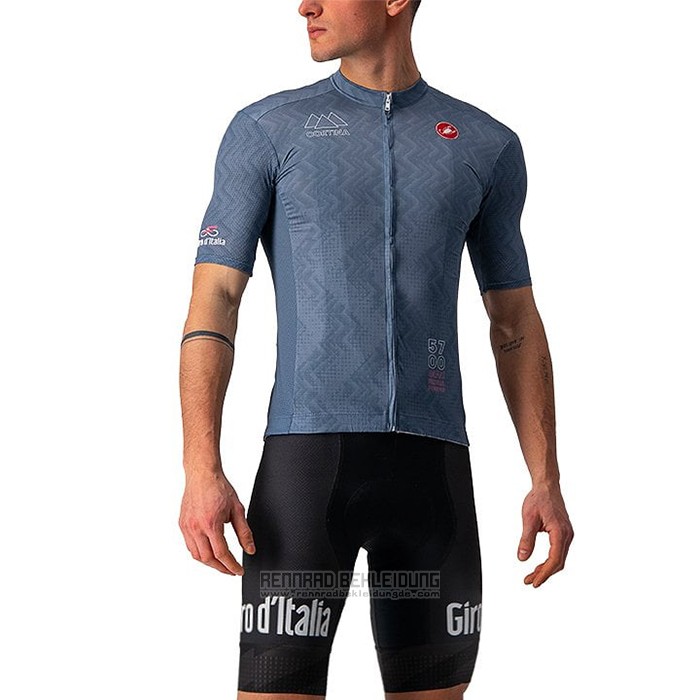 2021 Fahrradbekleidung Giro d'Italia Grau Trikot Kurzarm und Tragerhose